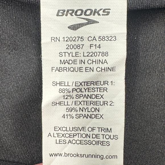 Brooks | M | Women's Black w/ Silver Reflective Stripe Equilibrium Running Tight - Picture 6 of 6